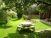 Garden at Oakhill self-catering cottage on the North Norfolk coast