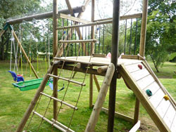 Children's play area at Oakhill self-catering cottage on the North Norfolk coast